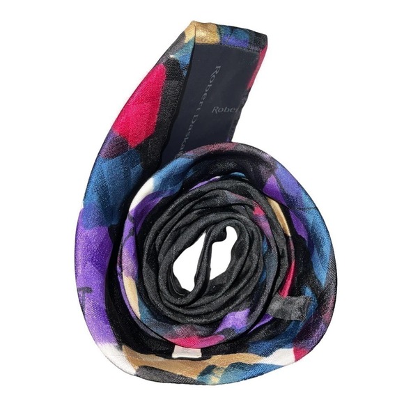 Robert Daskal Men’s 100% Silk Tie. Hand painted. NWOT Made in U.S.A - Picture 13 of 14